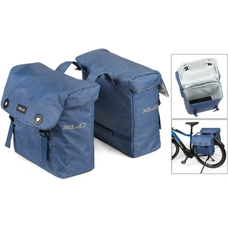 XLC Doppelpacktasche Luxus blau 'fingerprint'
