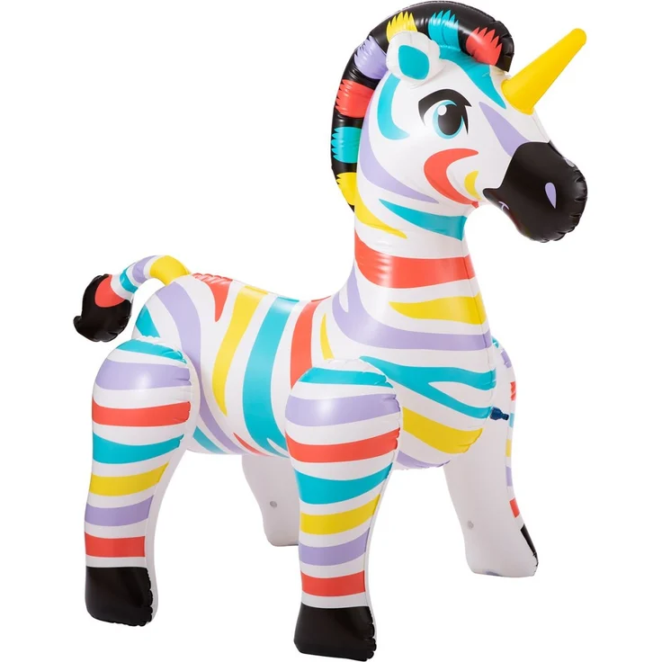 Summer Waves Aufblasbares Zebra-Einhorn Sprinkler 1. 57 m x 94 cm x 1. 57 m – Bild 1