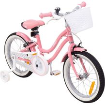 Bild für Kinderfahrrad Starlight 16 Zoll Kinder Mädchen Fahrrad mit Stützrädern Korb rosa