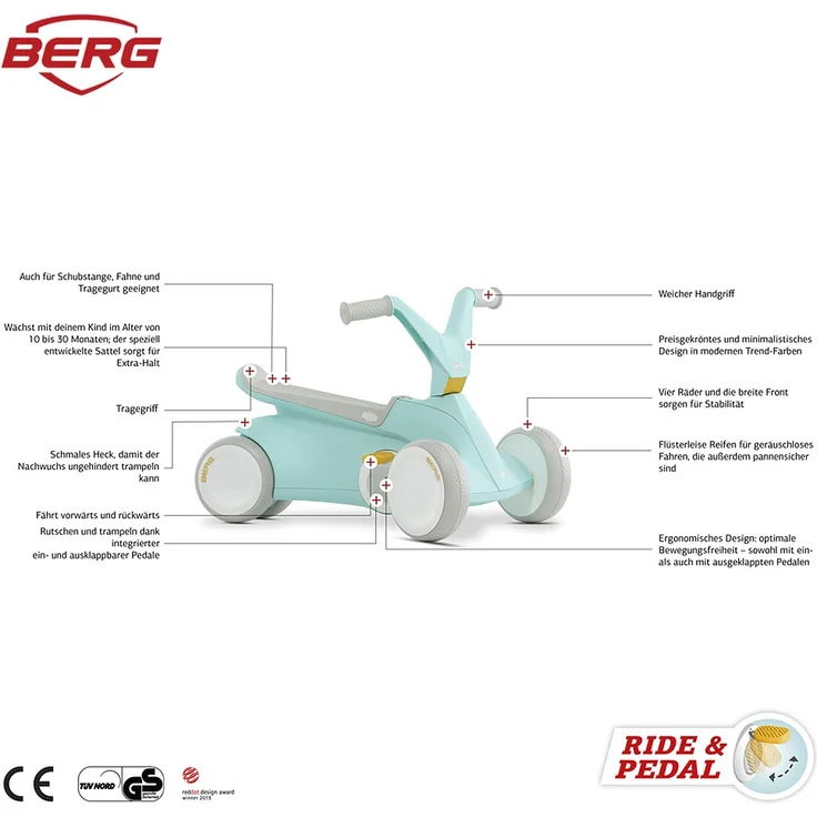 BERG Gokart XS Laufrad - GO2 mint – Bild 8