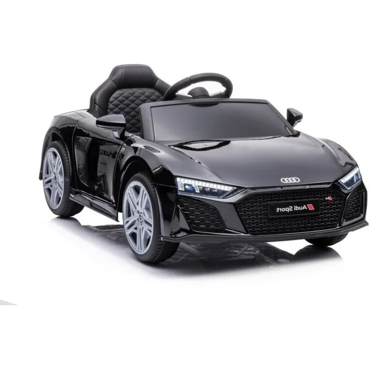 Kinder Elektroauto Audi R8 Schwarz Zwei Motoren, LED, Audio, FB