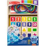 Melissa & Doug Blue's Clues & You Holzperlen zum Auffädeln | Holzspielzeug | Motorische Fähigkeiten | Entwicklungsspiel | 3+ | Geschenk für Jungen oder Mädchen | FSC-zertifizierte Materialien