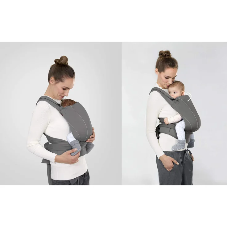 CYBEX Gold Babytrage MAIRA.tie, Ab Geburt bis ca. 2 Jahre (ca. 3,5 – 15 kg), 100% Baumwolle, Lavastone Black – Bild 5