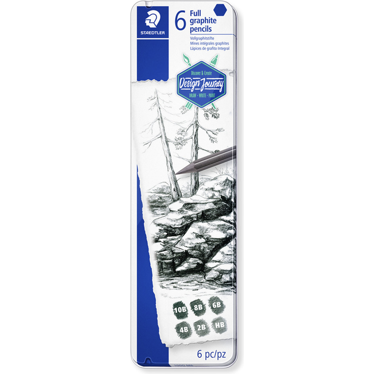 Staedtler Full graphite Mars Lumograph 6 pcs. – Bild 1