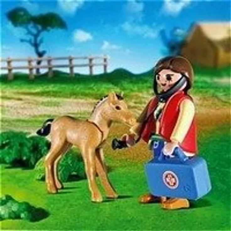 PLAYMOBIL - Duo Pack Tierärztin und Fohlen 5820