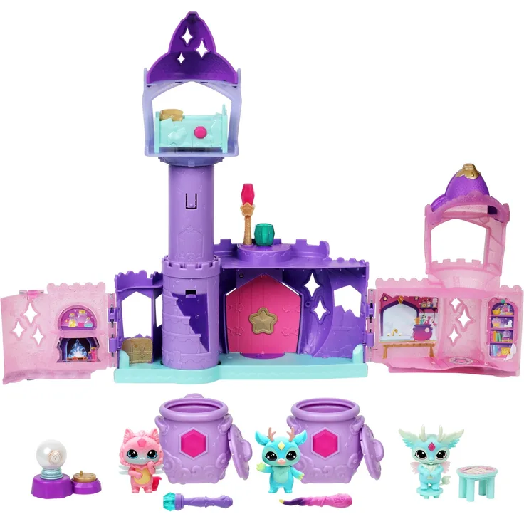 Magic Mixies 14697 Mixlings Schloss, Super-Packung – aufklappbares Spielset mit Zauberstab zum Enthüllen Momente und 2 magischer Kessel – für Kinder ab 5 Jahren, exklusiv auf Amazon