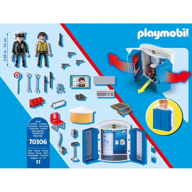 Playmobil City Action 70306 Spielbox "In der Polizeistation", 51 Teile, ab 4 Jahren – Bild 4