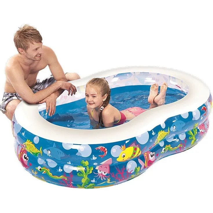 Jilong Figure 8 Ocean Pool 175x109x46 cm Kinderpool Planschbecken Schwimmbecken Kinder Schwimmbad für Garten und Terasse