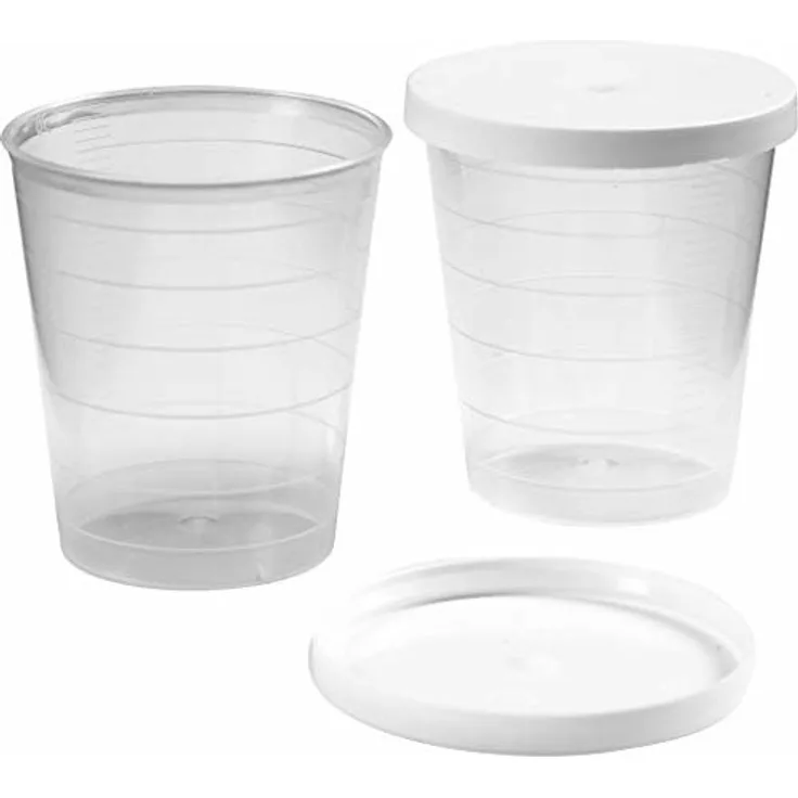 Minibecher mit Deckel 30 ml 75 Stück