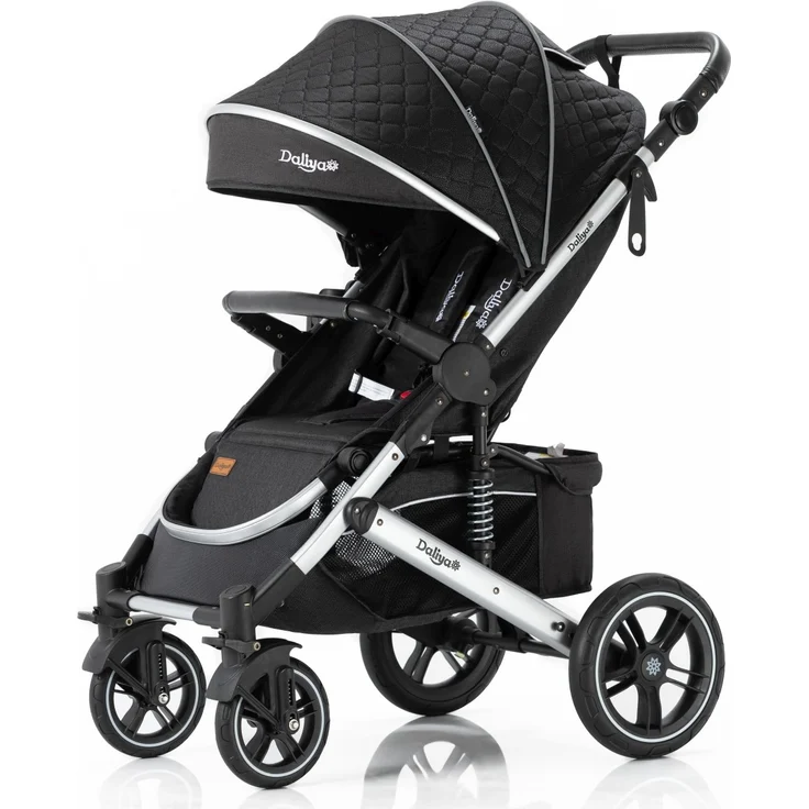 Daliya® RAPIDY Buggy Kinderwagen (Schwarz mit Muster-Silber) - Preisvergleich – Bild 1