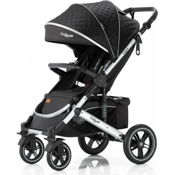 Daliya® RAPIDY Buggy Kinderwagen (Schwarz mit Muster-Silber) - Preisvergleich