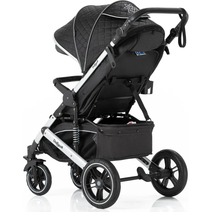 Daliya® RAPIDY Buggy Kinderwagen (Schwarz mit Muster-Silber) - Preisvergleich – Bild 3