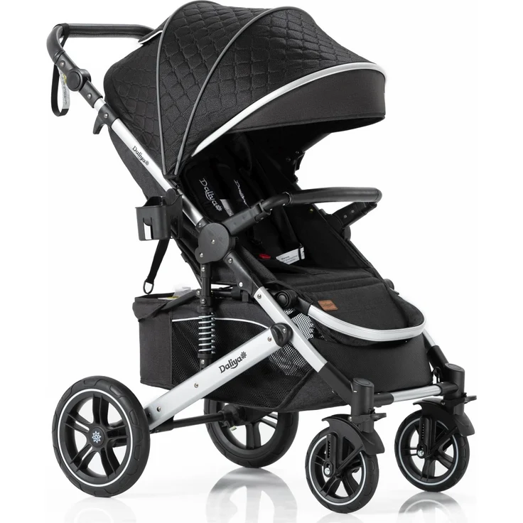 Daliya® RAPIDY Buggy Kinderwagen (Schwarz mit Muster-Silber) - Preisvergleich – Bild 4