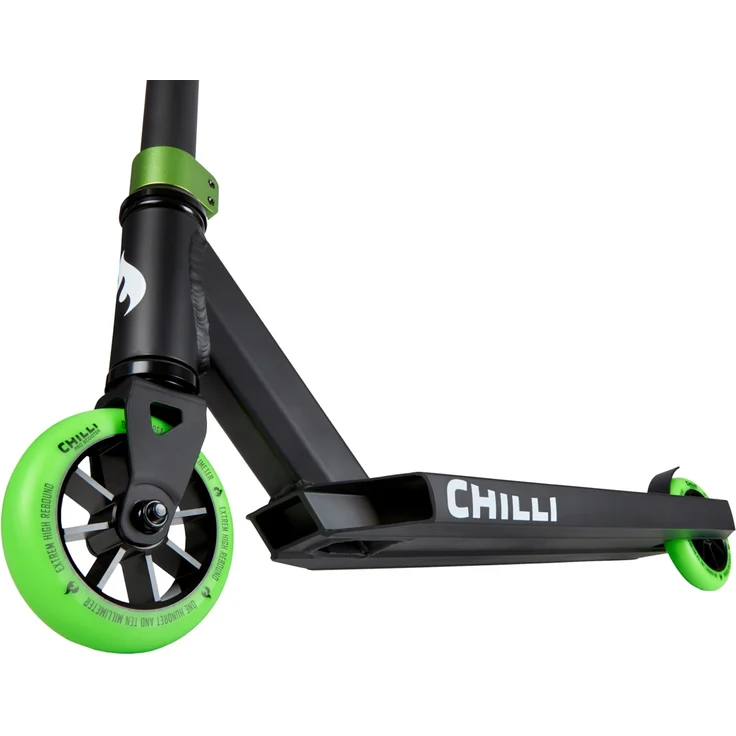 Chilli Base 118-4 Einsteiger Stunt Scooter, max. Belastbarkeit: 100 kg, Gesamthöhe: 82 cm, ab 8 Jahren, grün – Bild 6