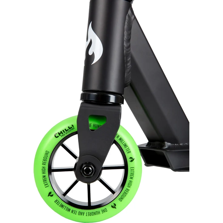 Chilli Base 118-4 Einsteiger Stunt Scooter, max. Belastbarkeit: 100 kg, Gesamthöhe: 82 cm, ab 8 Jahren, grün – Bild 9