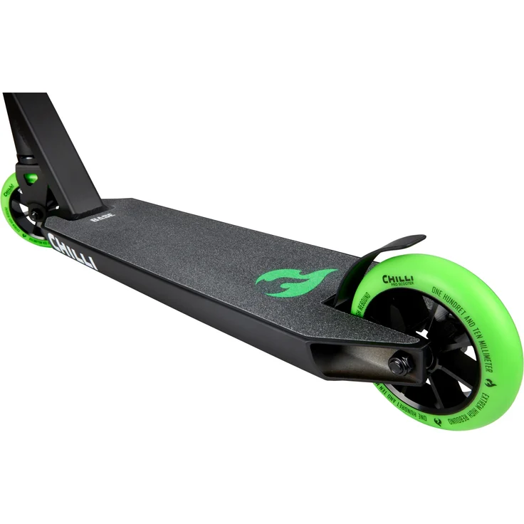 Chilli Base 118-4 Einsteiger Stunt Scooter, max. Belastbarkeit: 100 kg, Gesamthöhe: 82 cm, ab 8 Jahren, grün – Bild 11