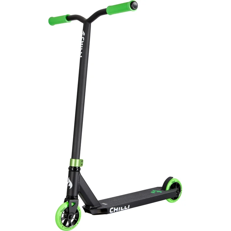 Chilli Base 118-4 Einsteiger Stunt Scooter, max. Belastbarkeit: 100 kg, Gesamthöhe: 82 cm, ab 8 Jahren, grün – Bild 8