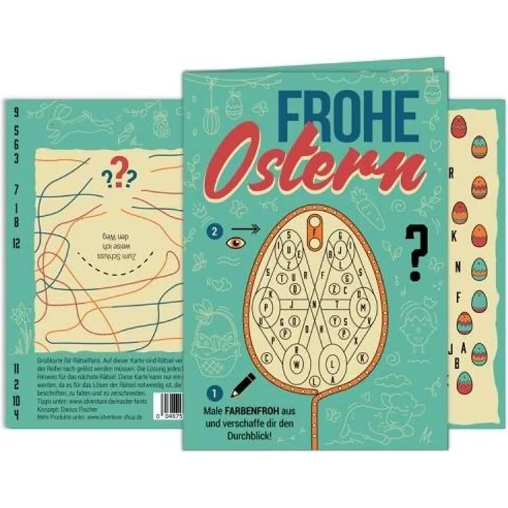 IDV-ESC02-DE - "Frohe Ostern" - Escape Grußkarte (DE-Ausgabe)