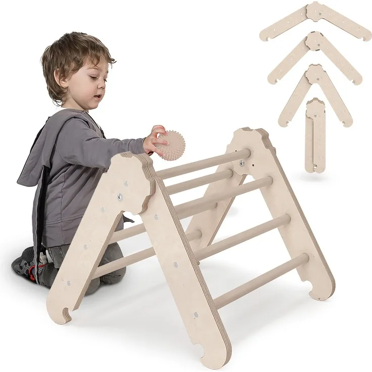MAMOI® Kletterdreieck Mini | Indoor Klettergerüst Kinder | Klettergerüst indoor | Holz Klettergerüst indoor | Klettern Kinder indoor | Klettergerüst indoor Kinder Mini | CE | 100% ECO | Made in EU