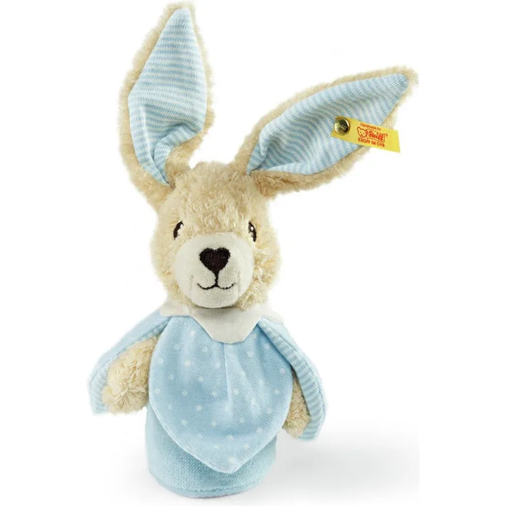 Steiff 240140 - Hoppel Hase Knister Greifling 15, blau