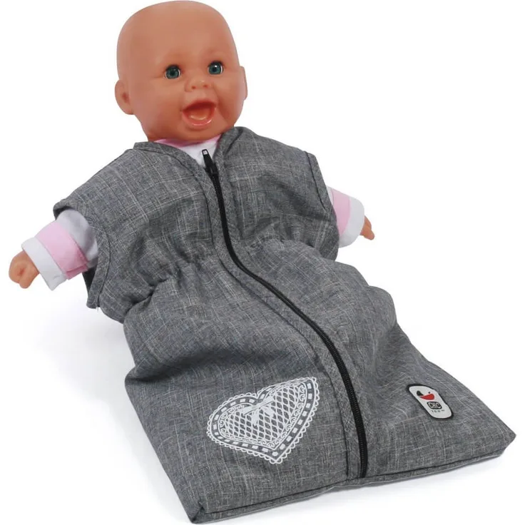 Puppen-Schlafsack, Jeans grey