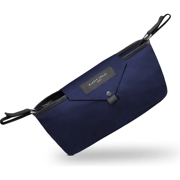 Kinderwagen-Organizer Tidy von WERNER CHRIST BABY – Wickeltasche mit allen Kinderwagenmodellen kompatibel, Befestigung mittels zwei starken Klettbändern, wasserabweisend in navy