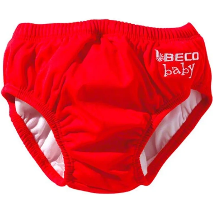 BECO Baby Aqua-Windel Slipform mit Gummibündchen, Schwimmhilfe, Größe XS, Rot