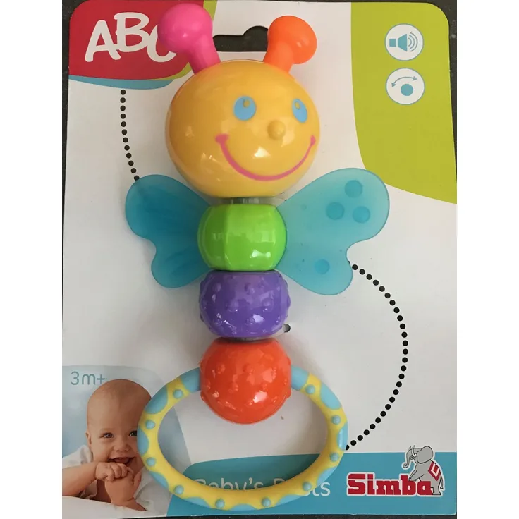 Simba ABC Rassel mit Beißstück, Flügel und Ring, 18cm - ab 3 Monate