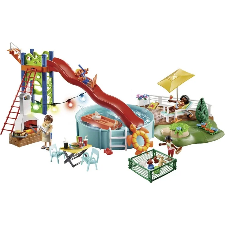 Playmobil City Life 70987 'Poolparty mit Rutsche', 159 Teile, ab 4 Jahren – Bild 2