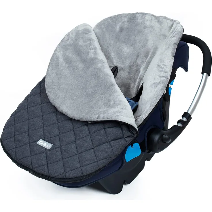 Orzbow Winter Baby Fußsack für Babyschale,Frühjahr Universal Einschlagdecke für Autositz & Maxi-Cosi,Abnehmbar,Maschinenwaschbar,Herbst (Dunkelgrau)