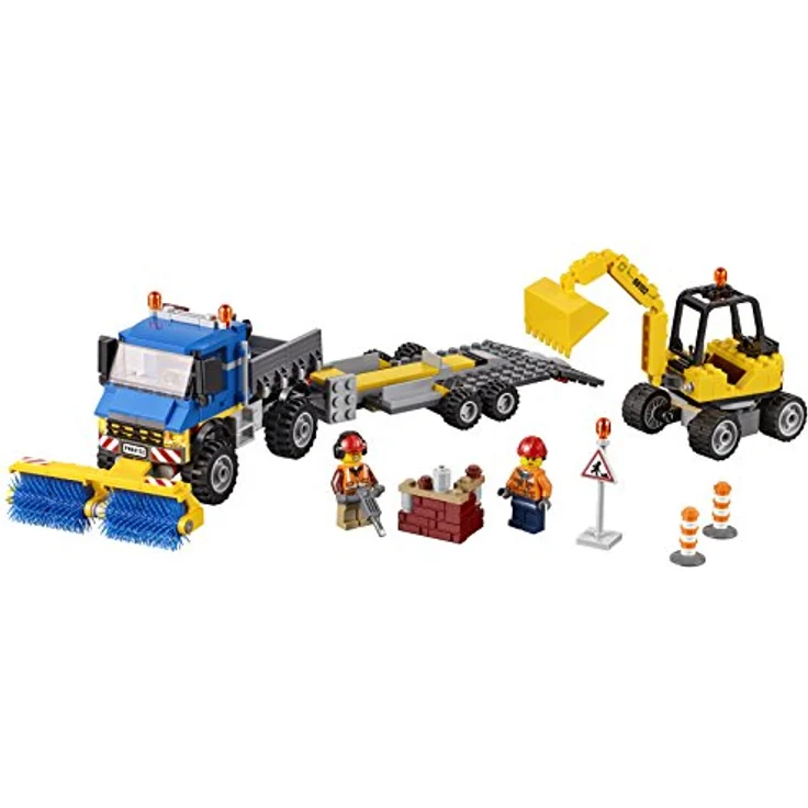 LEGO City 60152 - Straßenreiniger und Bagger, Bausteinspielzeug – Bild 4