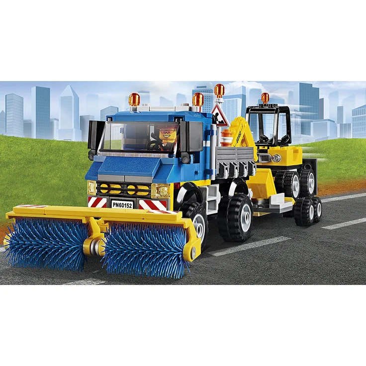 LEGO City 60152 - Straßenreiniger und Bagger, Bausteinspielzeug – Bild 5