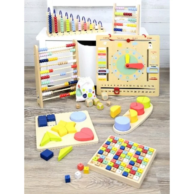 small foot 11327 - Jahreszeiten-Tafel Educate, Lern-Uhr, Holz, 30x30cm – Bild 4