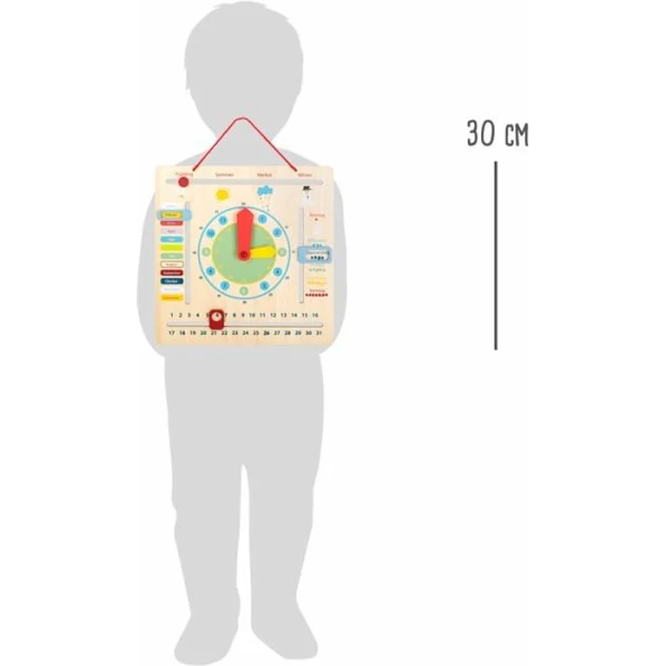 small foot 11327 - Jahreszeiten-Tafel Educate, Lern-Uhr, Holz, 30x30cm – Bild 3