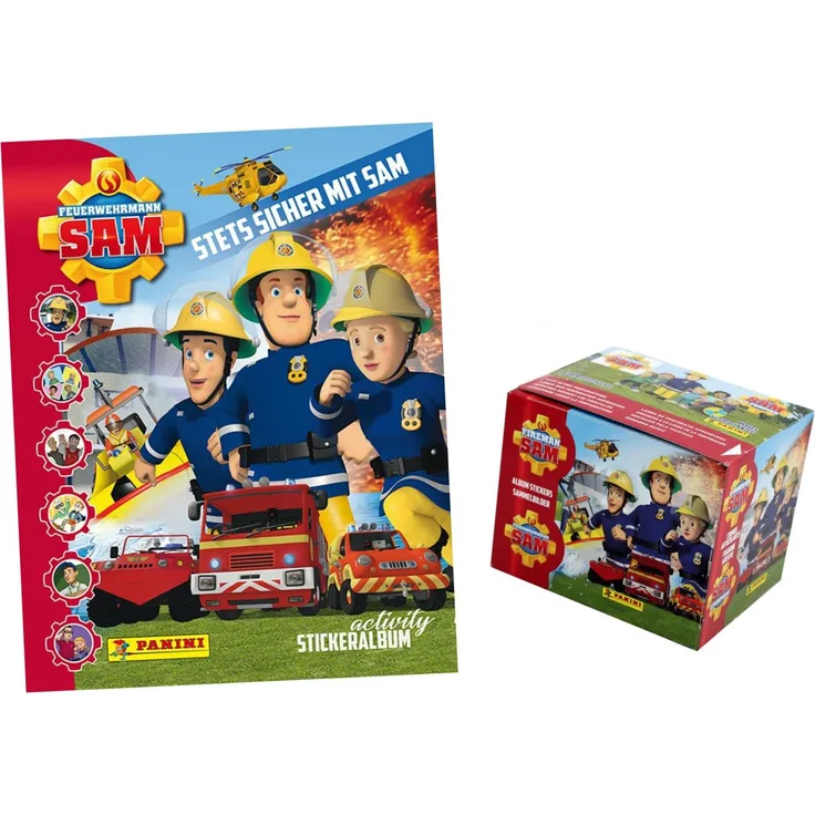 Feuerwehrmann Sam 2 - Sammelsticker 2019 - 1 Album + 1 Display (36 Tüten)