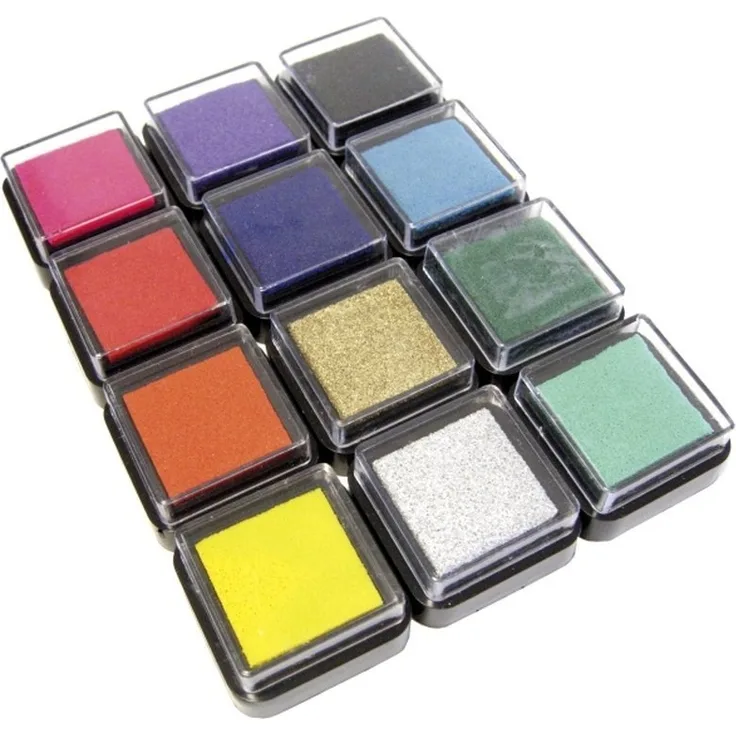 Eduplay - Ministempelkissen 12er Set ca. 2,5 x 2,5 cm
