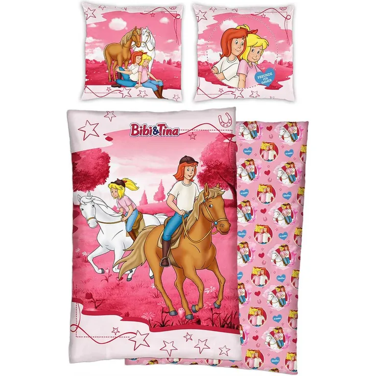 Bibi und Tina Reiter Bettwäsche Biber / Flanell