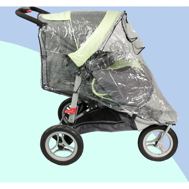 Bambisol HPJ Regenverdeck für Kinderwagen mit 3 Rädern, transparent