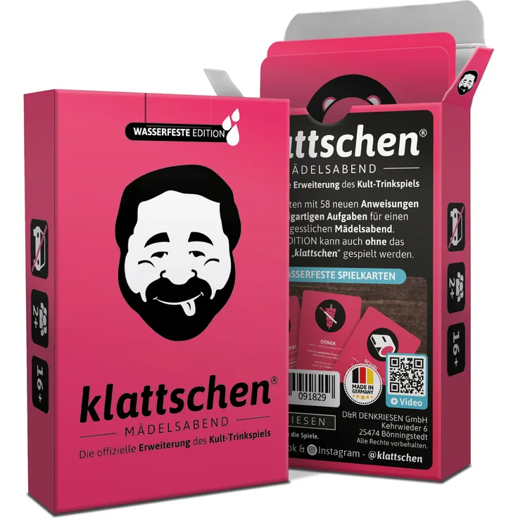 DENKRIESEN - klattschen® - Mädelsabend - WASSERFESTE EDITION "Das wahrscheinlich beste Trinkspiel aller Zeiten"