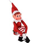 GLOW Wholesale Elf-Figur mit weichem Körper und Vinyl-Gesicht, rot