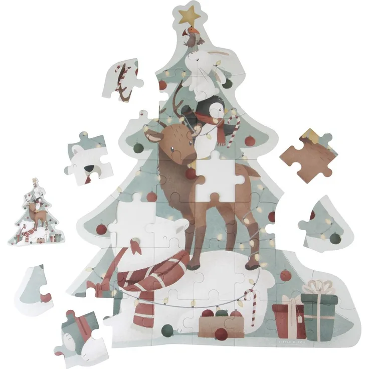 XL Weihnachtspuzzle, 35 Teile, von Little Dutch