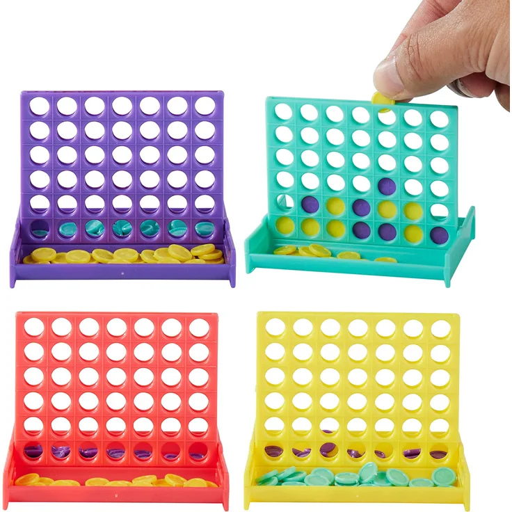 THE TWIDDLERS 24 Mini Vier Gewinnt Brettspiele für Jungen & Mädchen - Mitgebsel, Mitbringsel, Gastgeschenk, Giveaways für Kindergeburtstag