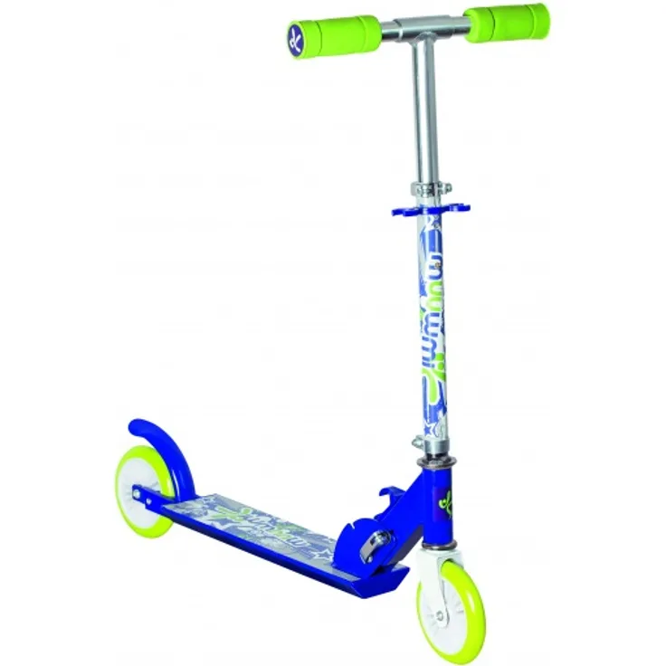stuntstep Junior Fußbremse Blau/Grün
