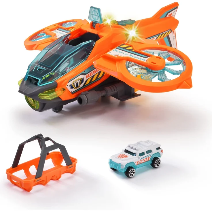 Dickie Toys - Spielzeug-Helikopter Sky Patroller (35 cm) - Rettungs-Flugzeug mit einklappbaren Flügeln & Wasser-Spritzfunktion, Spielzeug-Hubschrauber für Kinder ab 3 Jahren, 203794000ONL – Bild 1