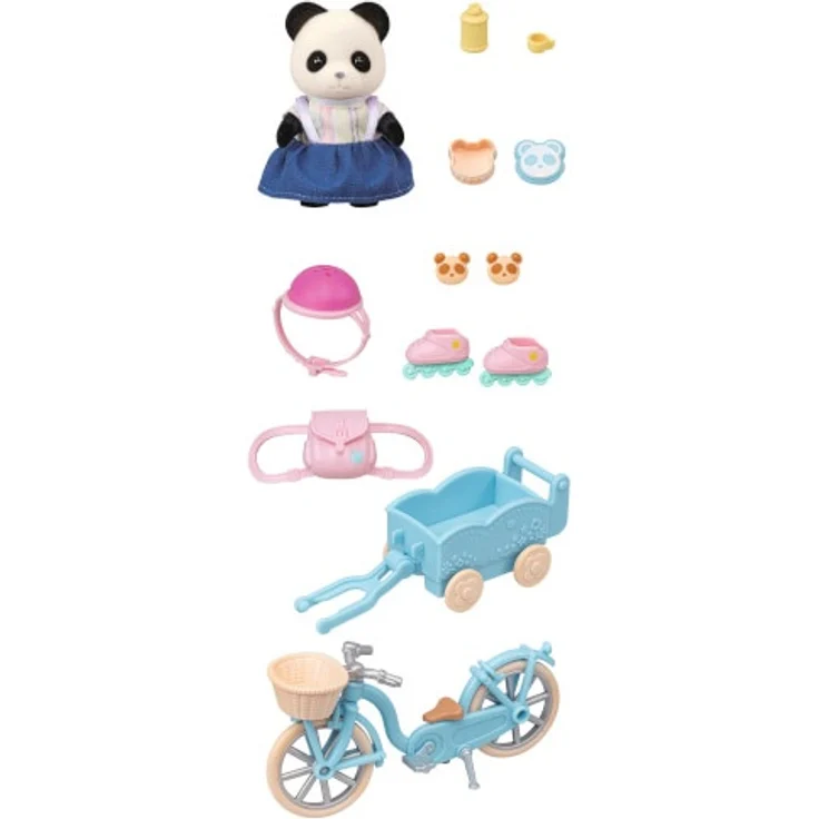 EPOCH Sylvanian Families 5652 Fahrrad und Rollschuhe Spielset mit Figur