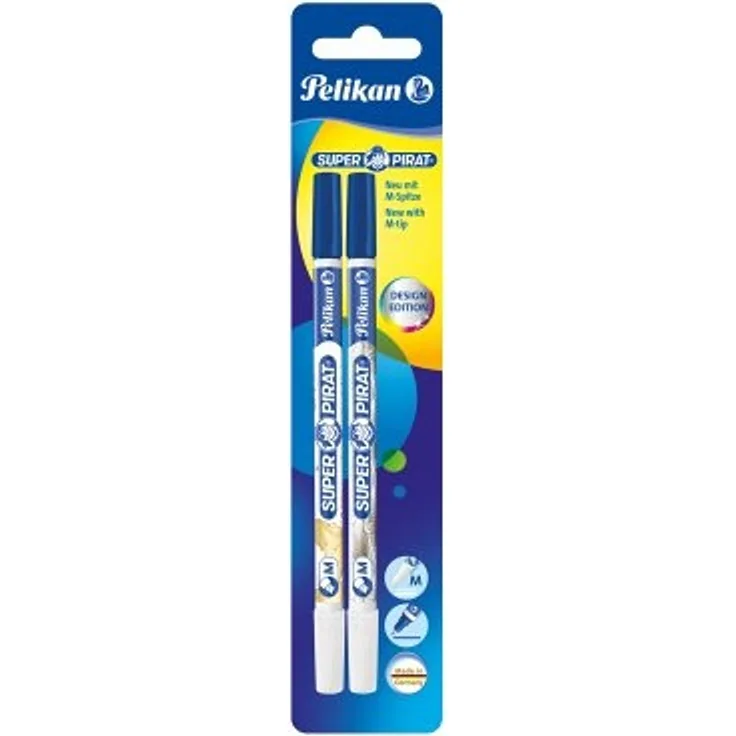Pelikan Tintenlöscher Super-Pirat, Multi-Spitze M, Design Edition, 2er Set