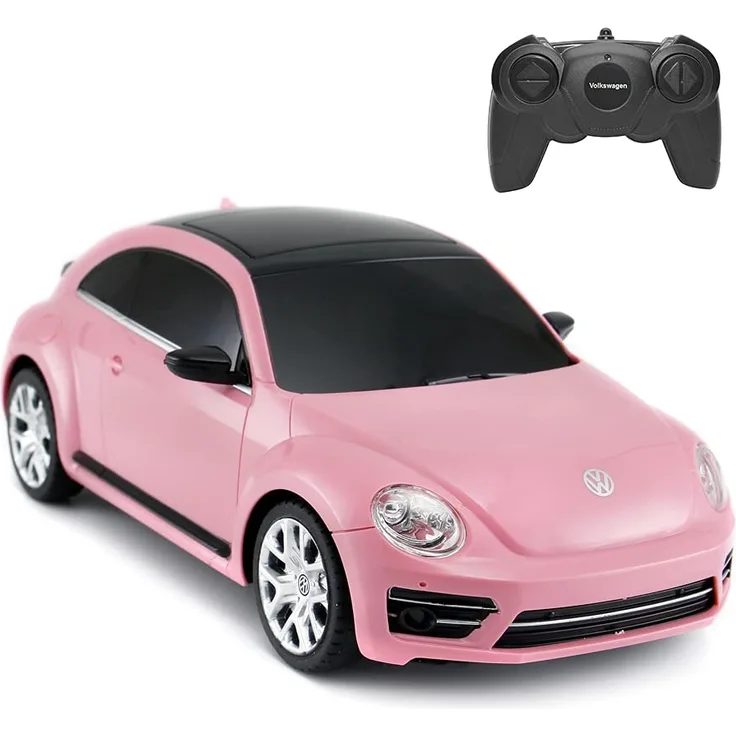 Rastar ferngesteuerter Volkswagen Käfer, Maßstab 1:24, Kinder ferngesteuertes Rennauto, rosa Spielzeugauto für Kinder / Mädchen / Kleinkinder