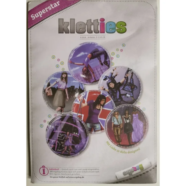 ergobag Klettie-Set (5-tlg. ) MATT superstar