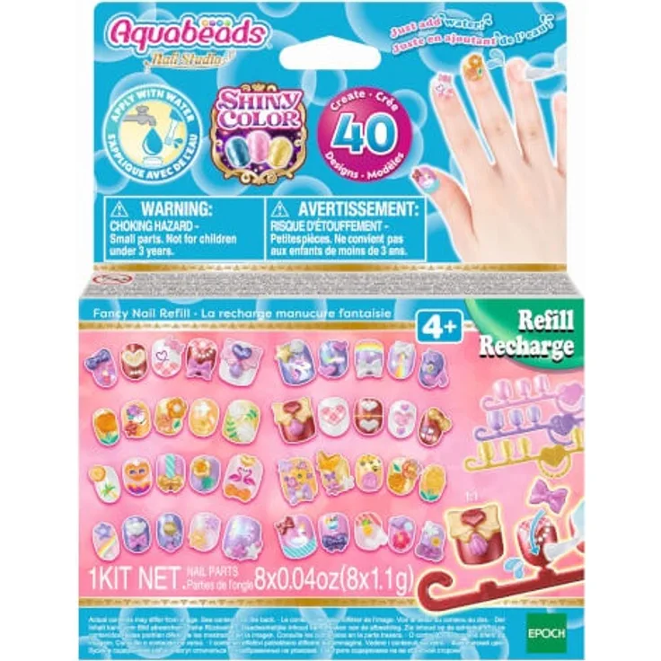 Aquabeads 35007 Fingernägel Nachfüllset Gelb-Pink