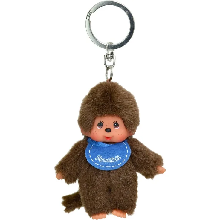 Junge blau Anhänger | 10 cm | Monchhichi | Sekiguchi | Schlüsselanhänger